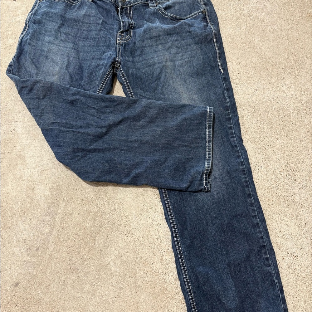 Rock&Roll Denim Jeans Men 40x30 Blue Pistol Straight Regular Cowboy Western Dark